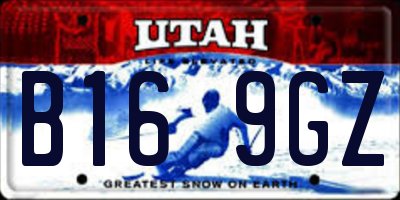 UT license plate B169GZ