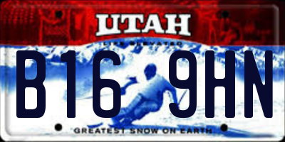 UT license plate B169HN