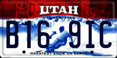 UT license plate B169IC