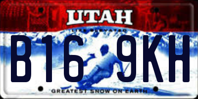 UT license plate B169KH