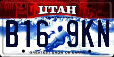 UT license plate B169KN