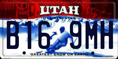 UT license plate B169MH