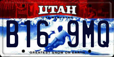 UT license plate B169MQ