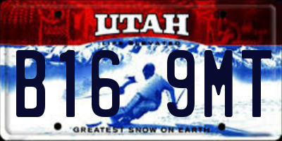 UT license plate B169MT