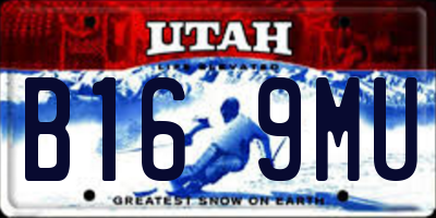 UT license plate B169MU
