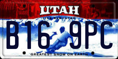 UT license plate B169PC