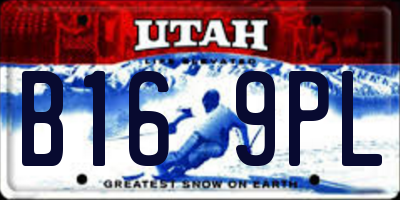 UT license plate B169PL