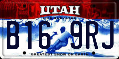 UT license plate B169RJ