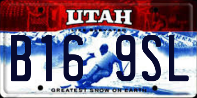 UT license plate B169SL