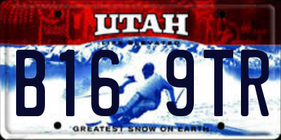 UT license plate B169TR