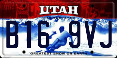 UT license plate B169VJ