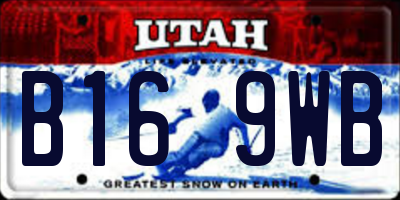UT license plate B169WB
