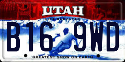 UT license plate B169WD