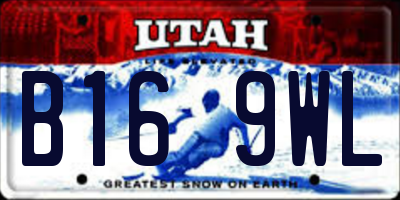 UT license plate B169WL