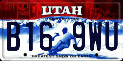 UT license plate B169WU