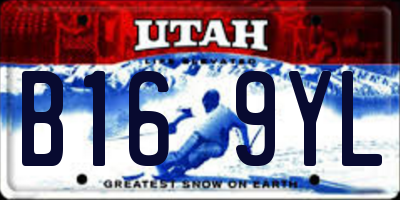 UT license plate B169YL