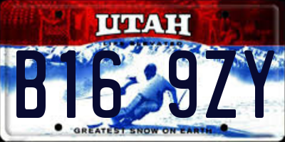 UT license plate B169ZY