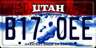 UT license plate B170EE