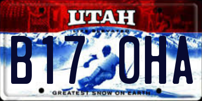 UT license plate B170HA