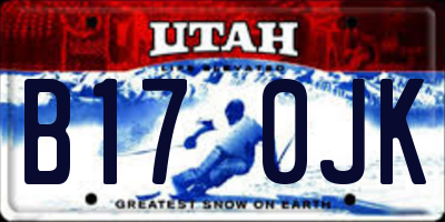 UT license plate B170JK