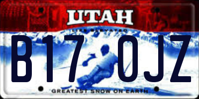UT license plate B170JZ
