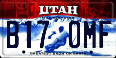 UT license plate B170MF