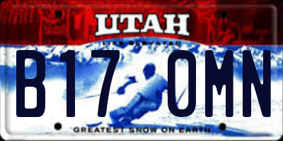 UT license plate B170MN