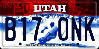 UT license plate B170NK