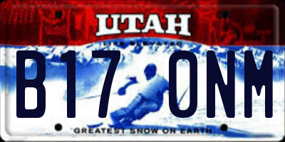 UT license plate B170NM