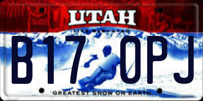 UT license plate B170PJ