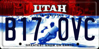 UT license plate B170VC