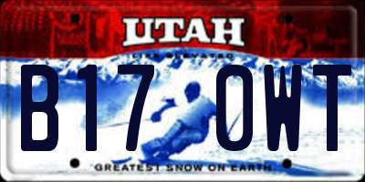 UT license plate B170WT