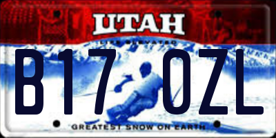 UT license plate B170ZL