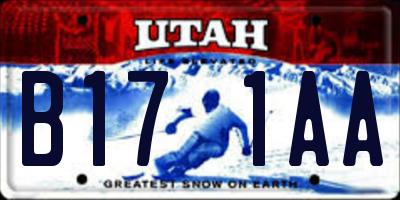 UT license plate B171AA