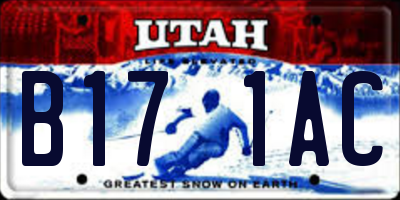 UT license plate B171AC