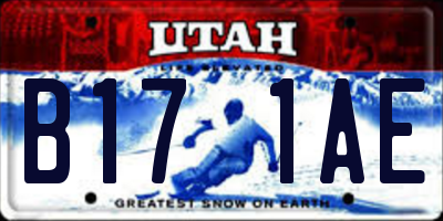 UT license plate B171AE