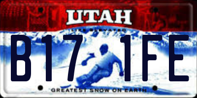 UT license plate B171FE