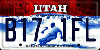 UT license plate B171FL