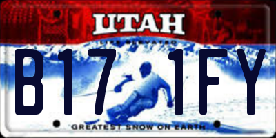 UT license plate B171FY