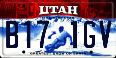 UT license plate B171GV