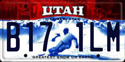 UT license plate B171LM