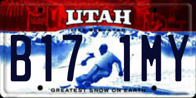 UT license plate B171MY