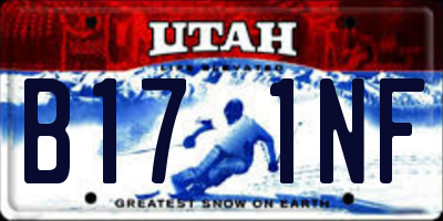 UT license plate B171NF