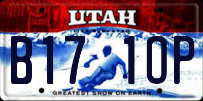 UT license plate B171OP