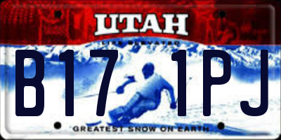 UT license plate B171PJ
