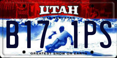 UT license plate B171PS