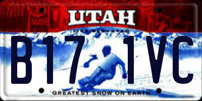 UT license plate B171VC