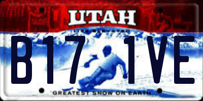 UT license plate B171VE
