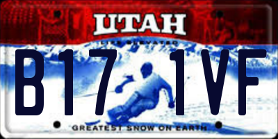 UT license plate B171VF