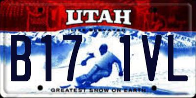 UT license plate B171VL